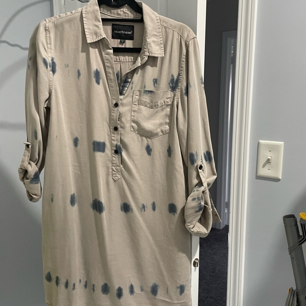 Shirt dress by Velvet heart Tencel Shirt Dress with Pockets 6